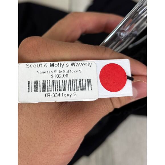 Three Eighty Two Women’s S Black Vanessa Wide Leg Dress Pants Side Slit Foxy NWT - Picture 4 of 5